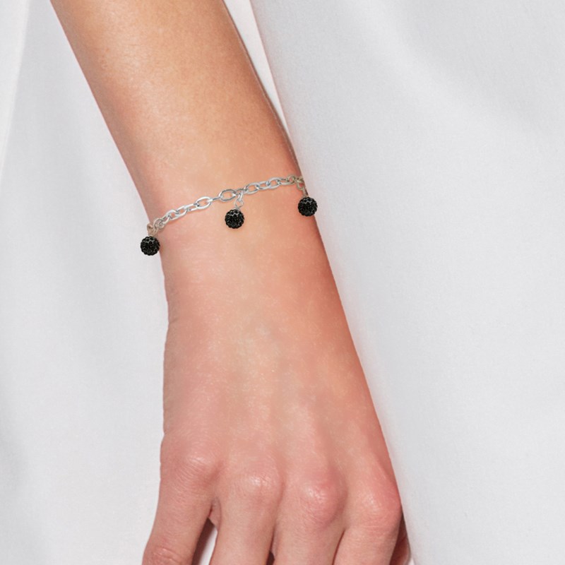 Bracelet - Cristal noir - Argent 925