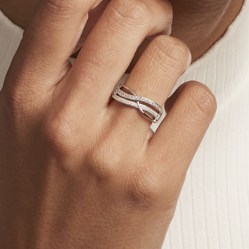 Bague Nauri Argent Blanc Oxyde De Zirconium