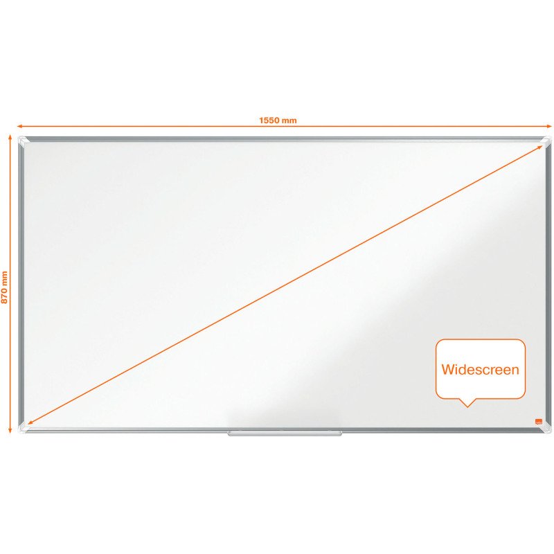 Tableau blanc Widescreen Premium Plus émaillé - 70 