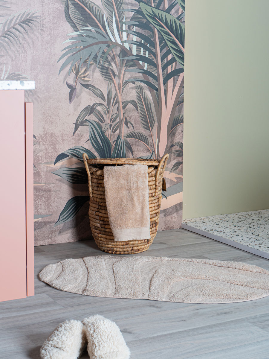 Badmat Beau – Beige Ovaal 60 x 100 cm