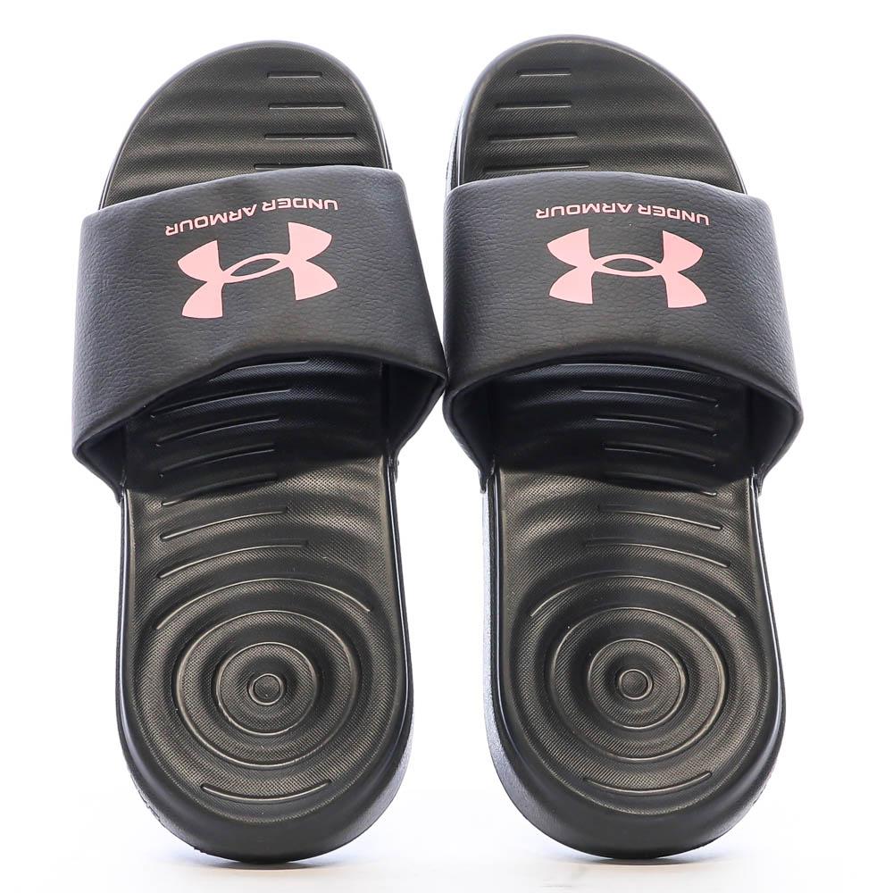 Under Armour Claquettes Noires/Roses Femme Under Armour Ansa Fix