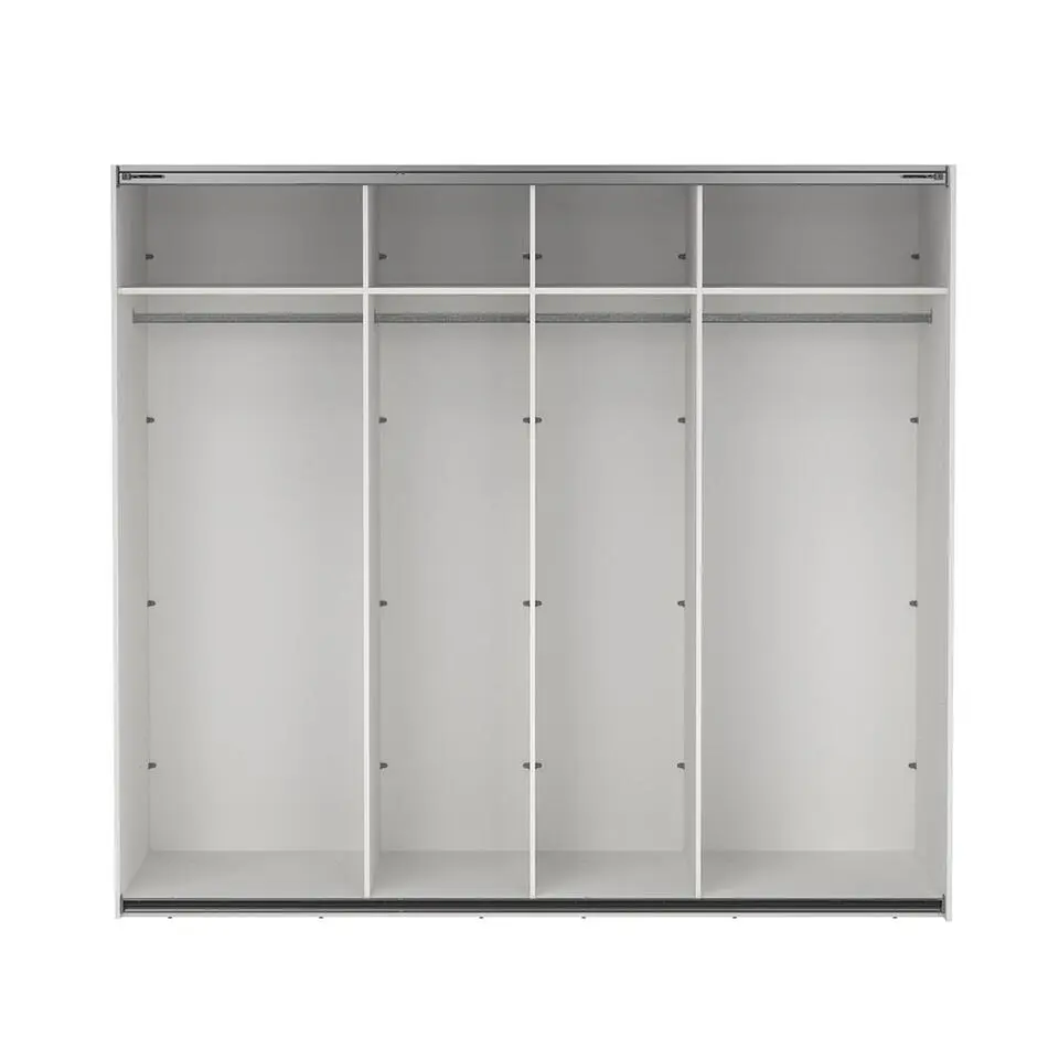 Hioshop Catania schuifdeurkast 2 deuren met spiegel 245x220cm wit