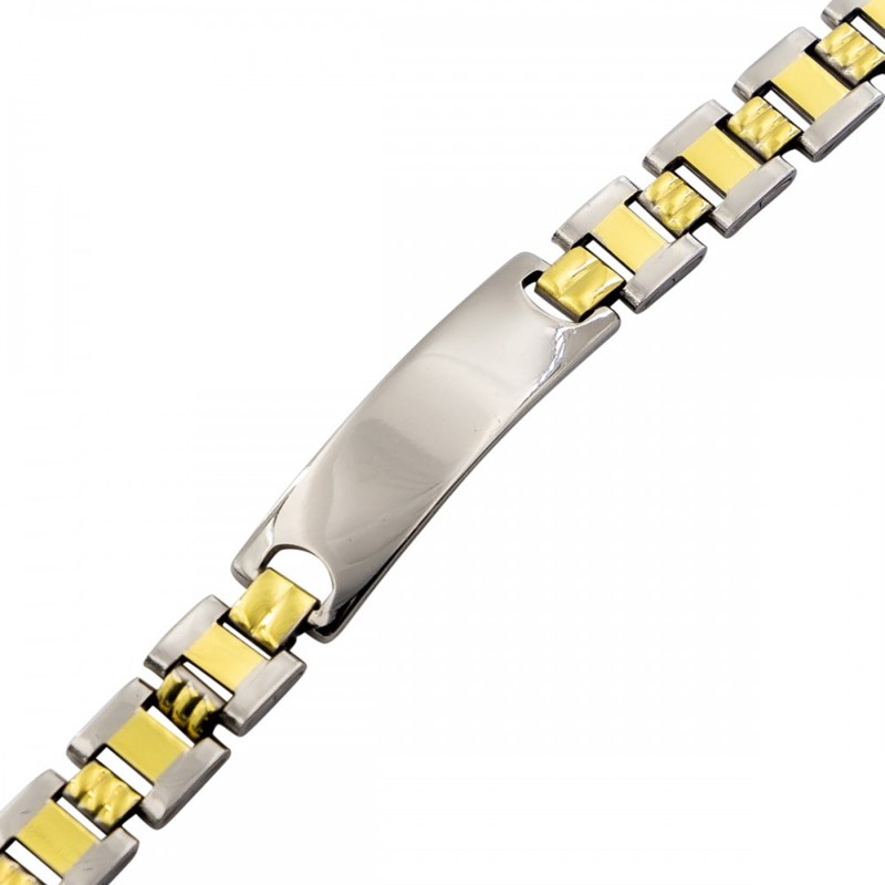 Magnifique Gourmette Bracelet Homme Acier