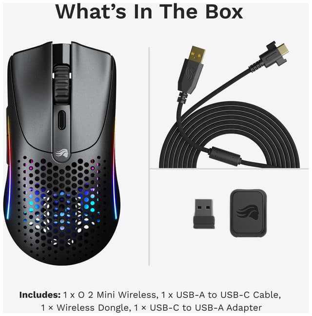 Glorious Model O 2 mini trådløs gaming mus (black)