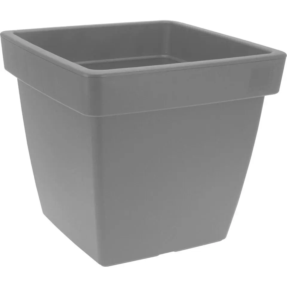 Pro Garden Plantenpot - grijs - D39 x H35 cm - kunststof