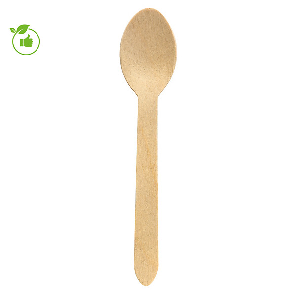 Cuillères bois 11 cm, lot de 100