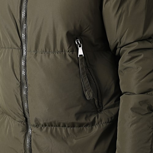Doudoune Capuche Longue Vert Kaki