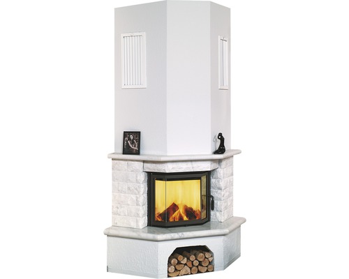 Hark Vermont tegelkachel, natuurlijk wit marmer, 8 kW