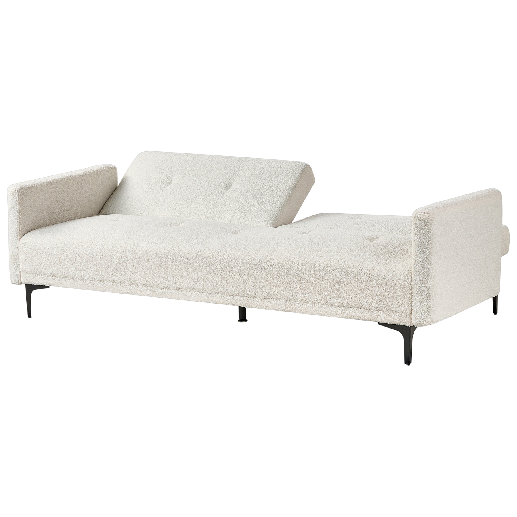 Beliani - LUCAN - Slaapbank 3-zits - Gebroken wit - Polyester
