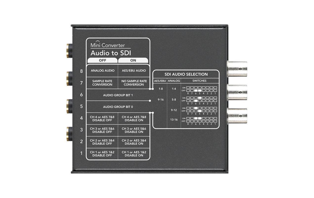 Konverter MiniConverter Audio-SDI<br>Audio-Embedder für bis zu 4 Kanäle