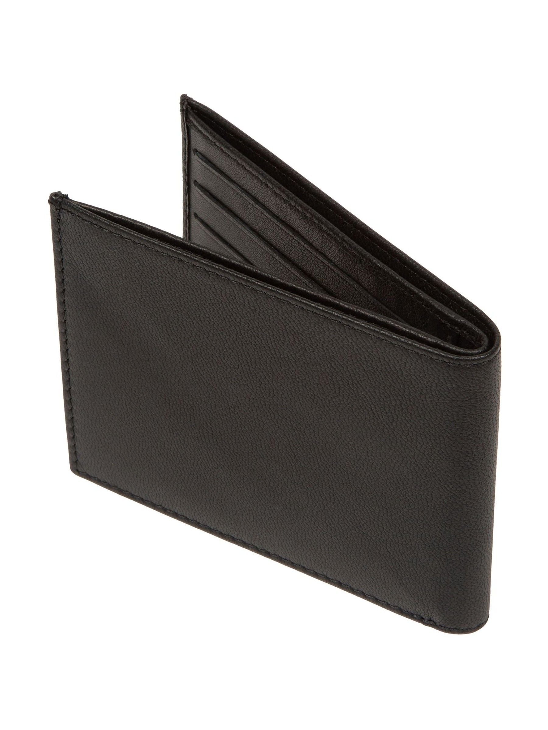 Zwart - Cultured London 'Oliver' Leather Wallet
