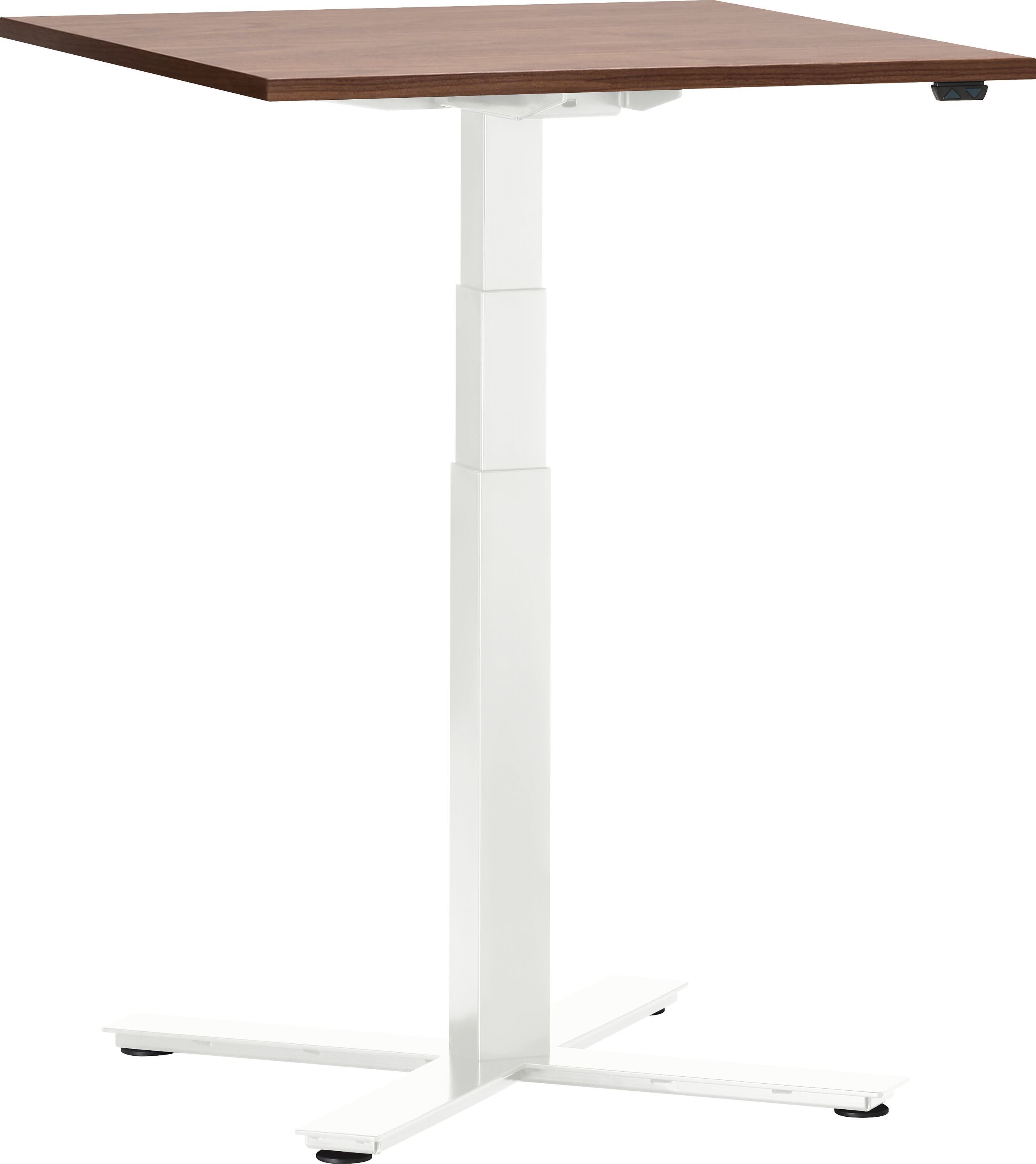 FLEXCUBE Besprechungstisch höhenverstellbar - Nussbaum / B: 70.0 cm x T: 70.0 cm x H: 62.5 cm