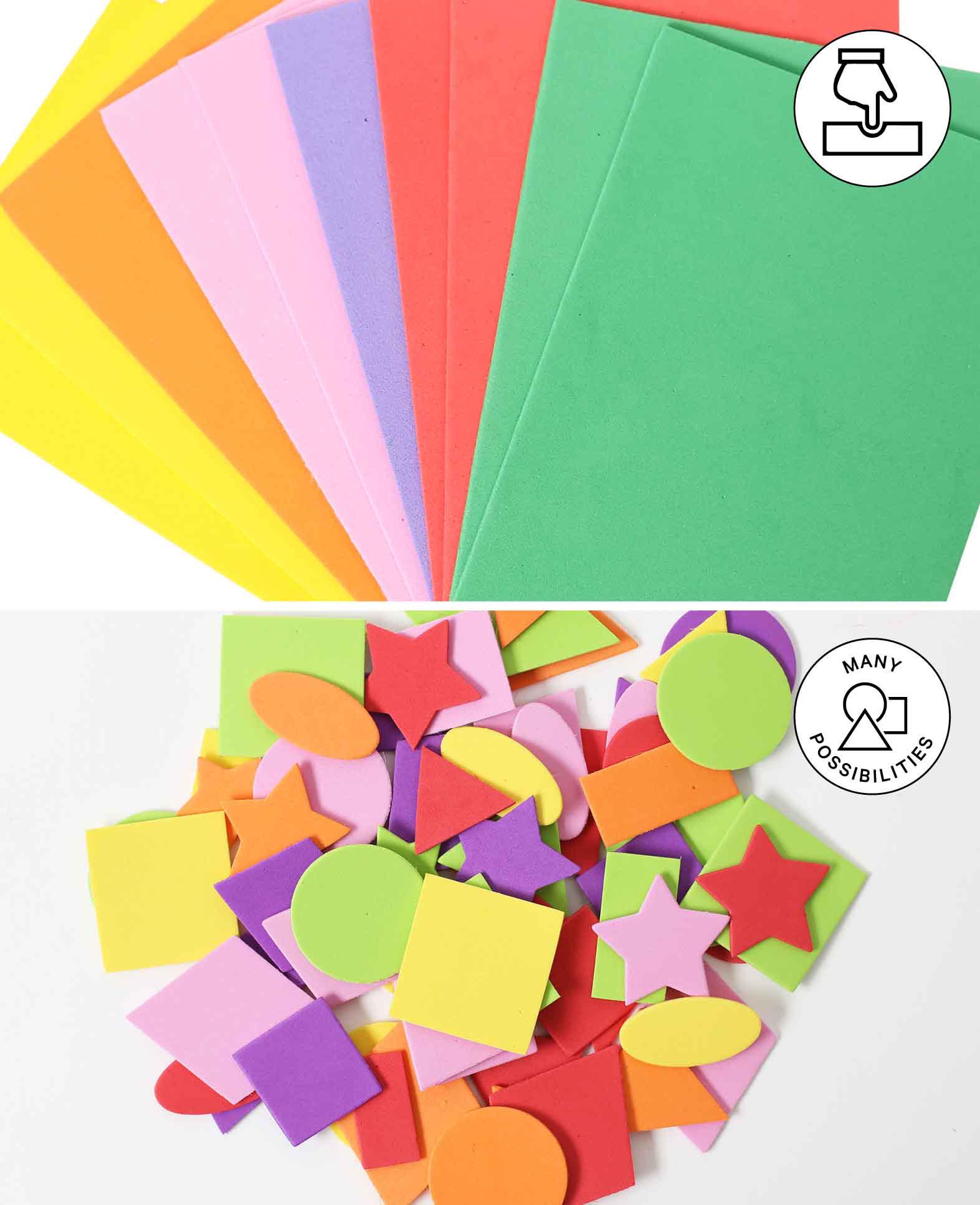 (10er Set) Moosgummi Schaumstoff DIY Deko