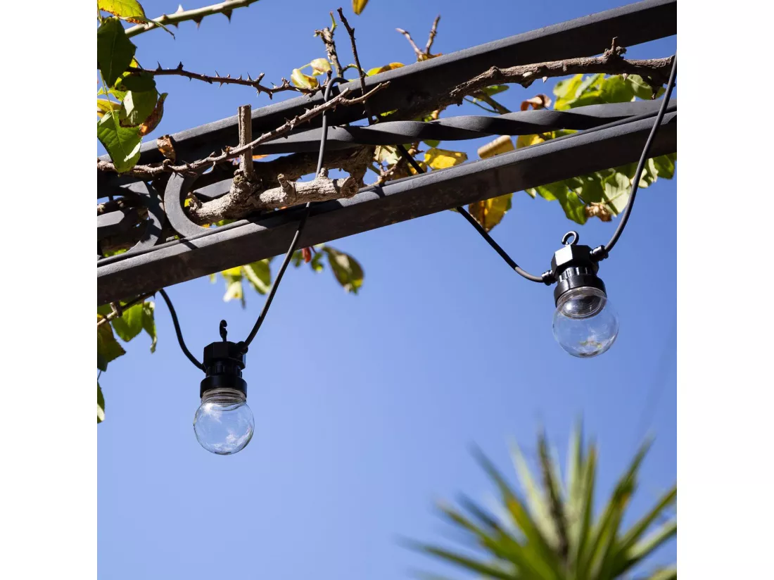 Guirlande Solaire Extérieure d'Ampoule LED Kepler 7m Transparent
