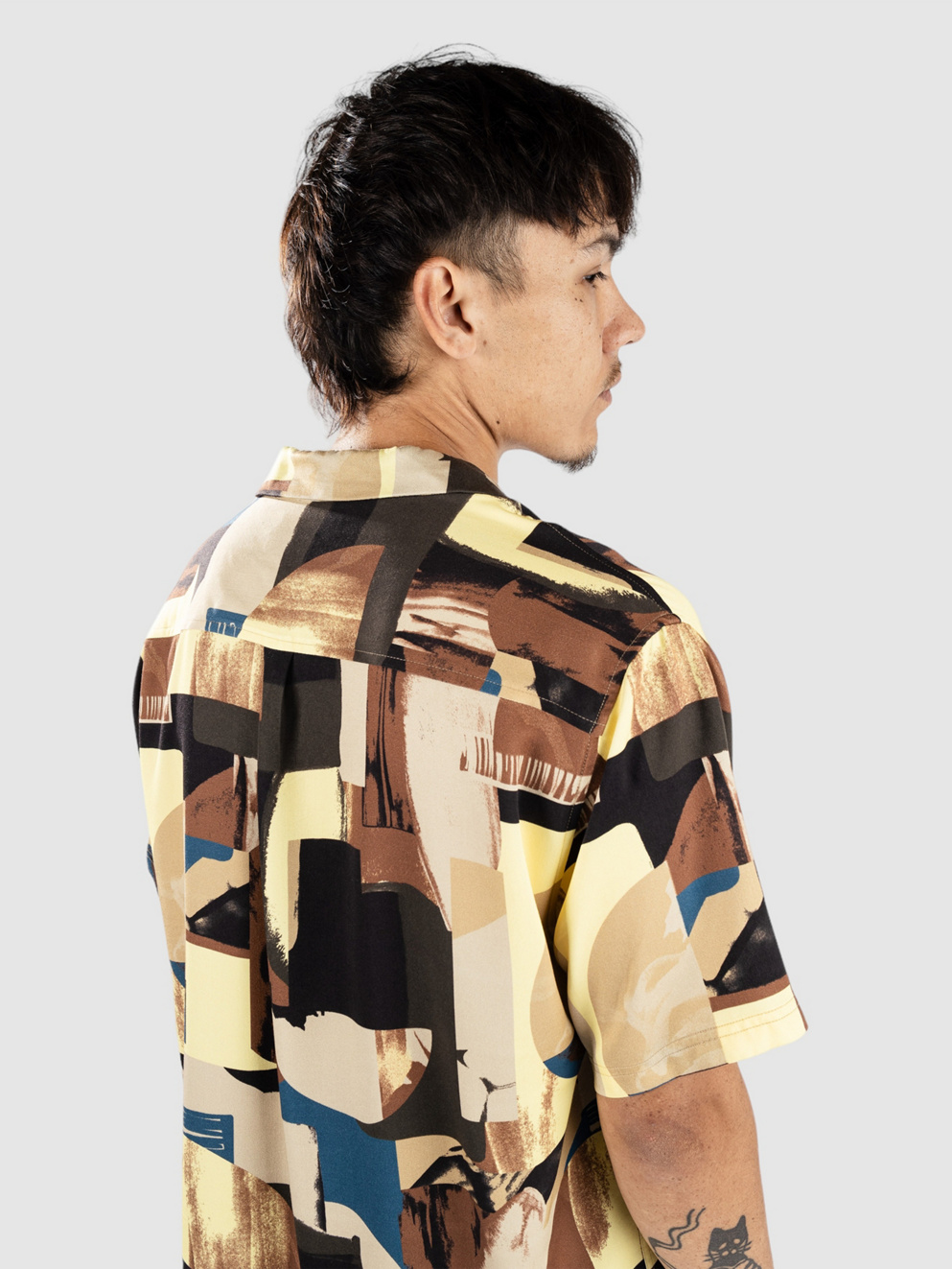 Anerkjendt Akleo S-S Viscose Aop Shirt cognac