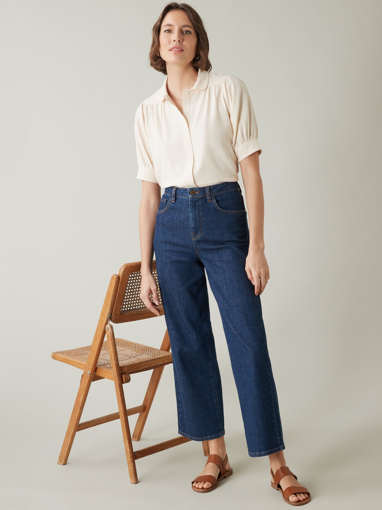 Chemise en crêpe de coton femme