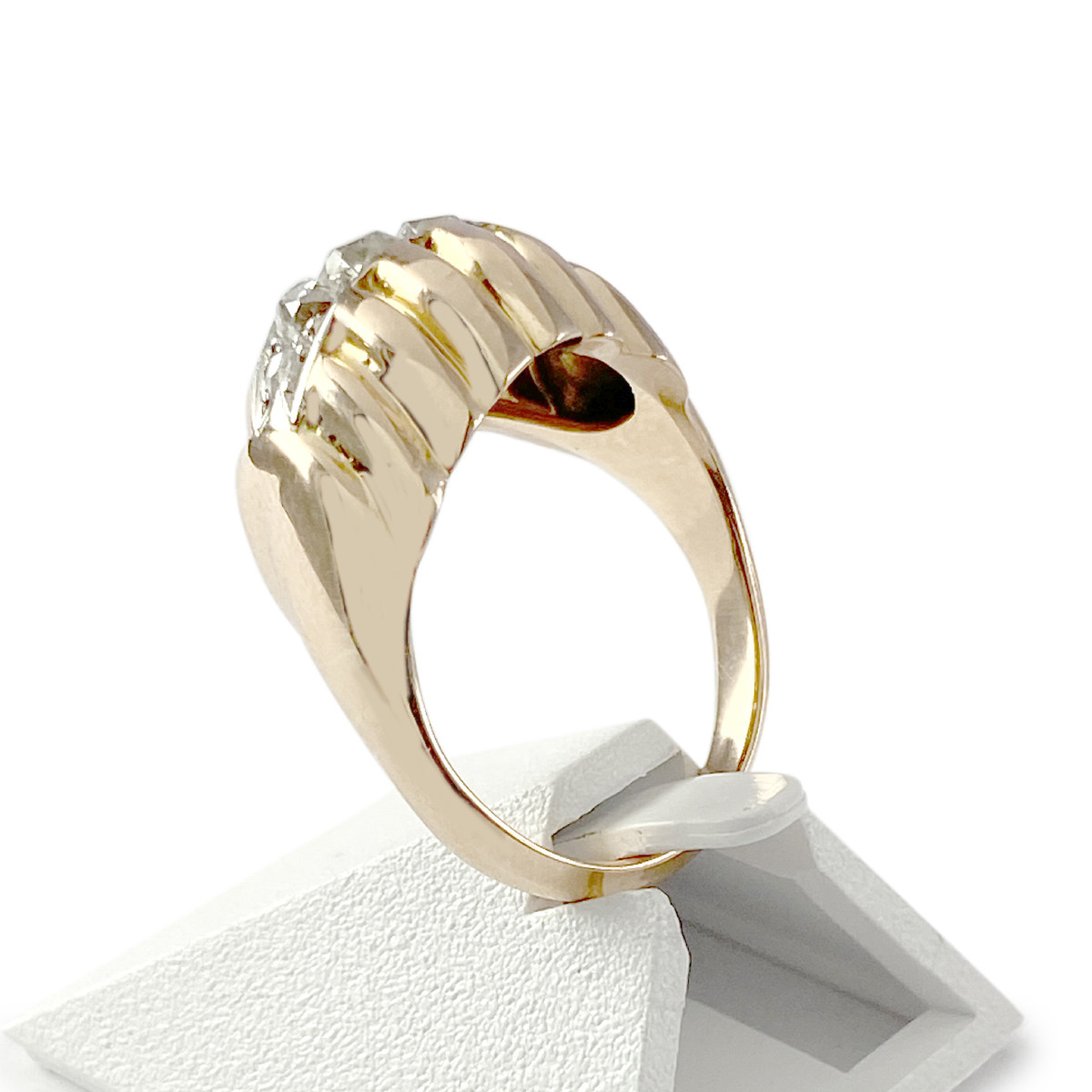 Bague d'occasion or 750 jaune diamants