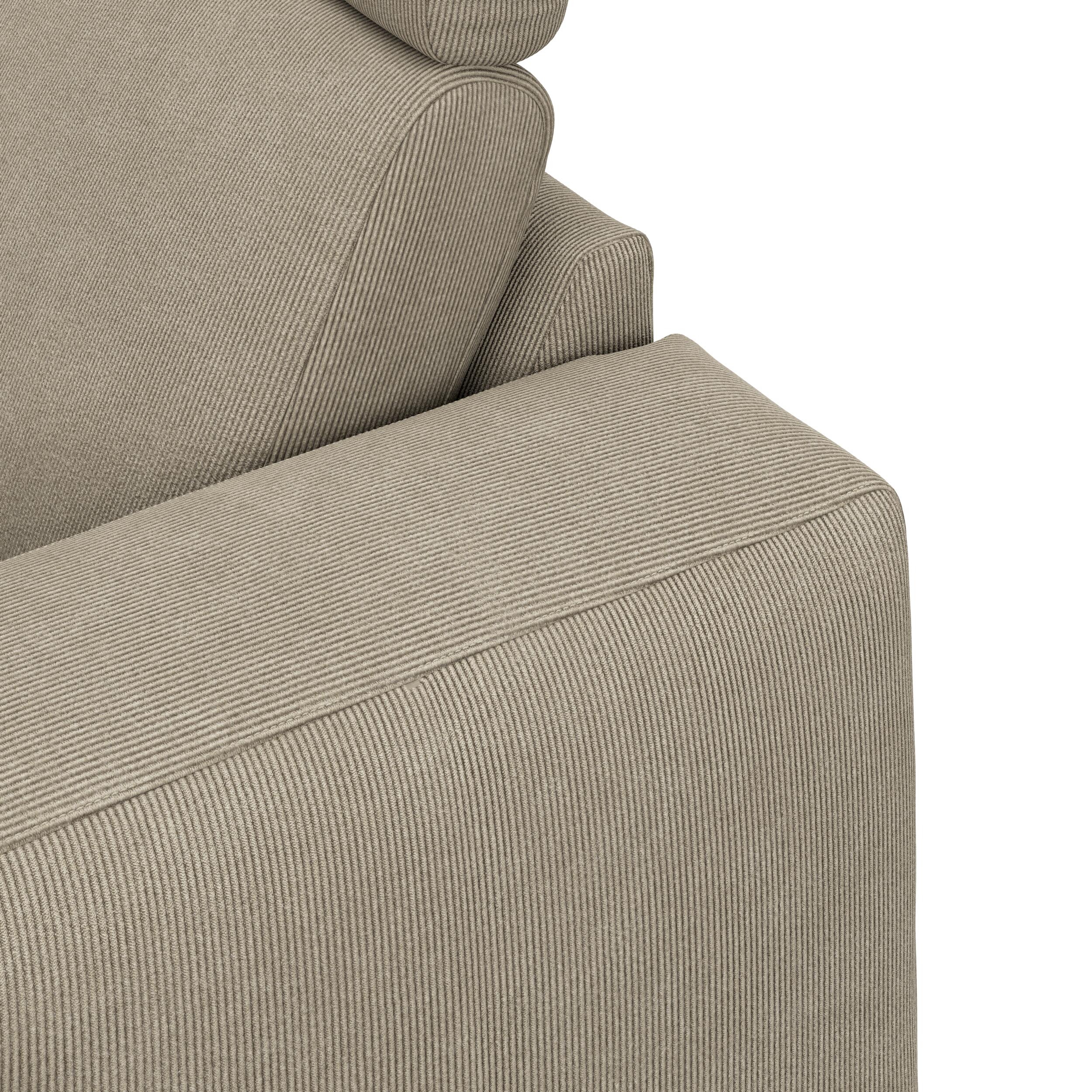 Remus venstrevendt sofa med pufafslutning