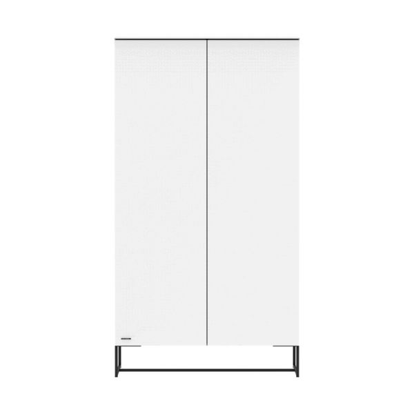 Kidsmill Modular 2 Kledingkast 2-Deurs Mat Wit - Zwart - Mat Wit