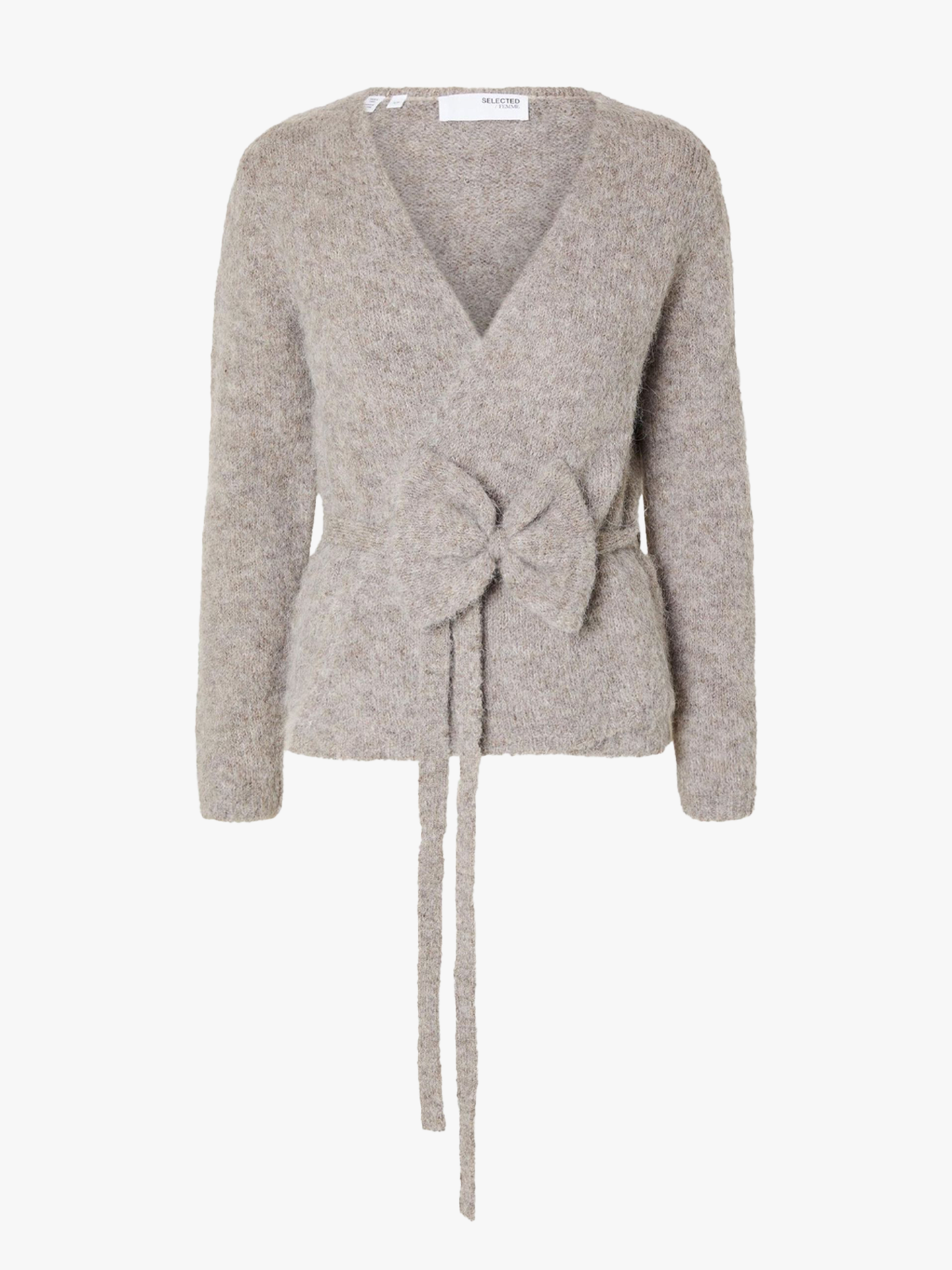 Gabella Long Sleeve Knit Bow Cardigan