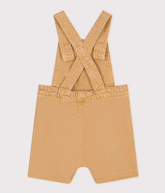 Salopette courte en denim de couleur bébé