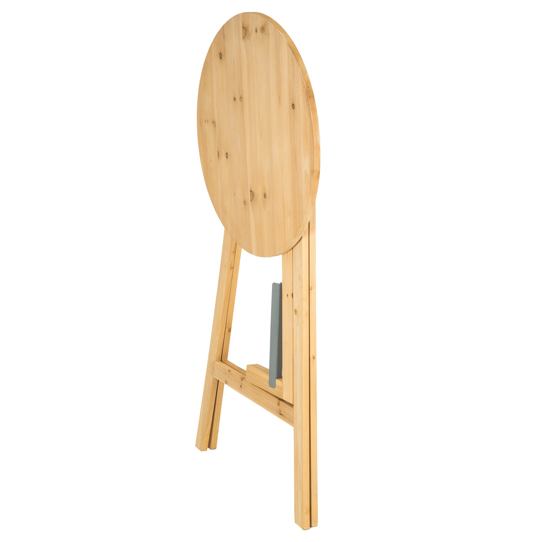 tectake® Stehtisch, aus Holz, rund, standfest, 79x110 cm