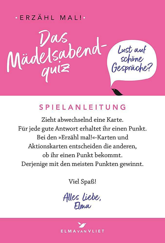 Erzähl mal! Das Mädelsabendquiz | Elma van Vliet