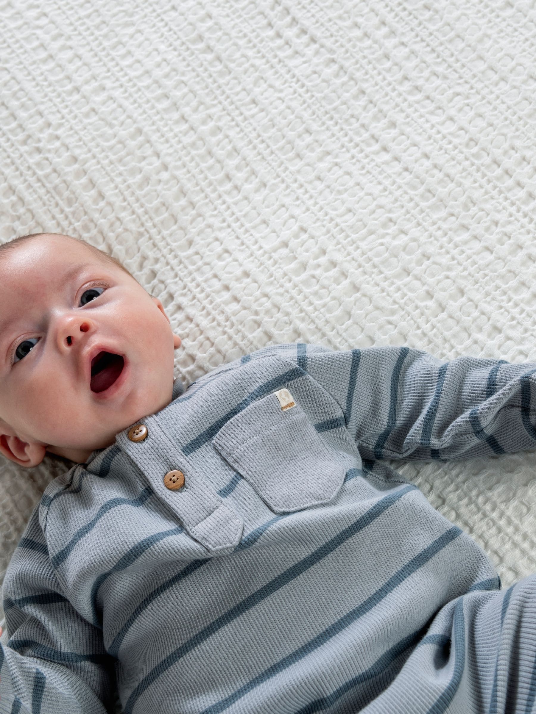Mamas & Papas Striped Rib Romper