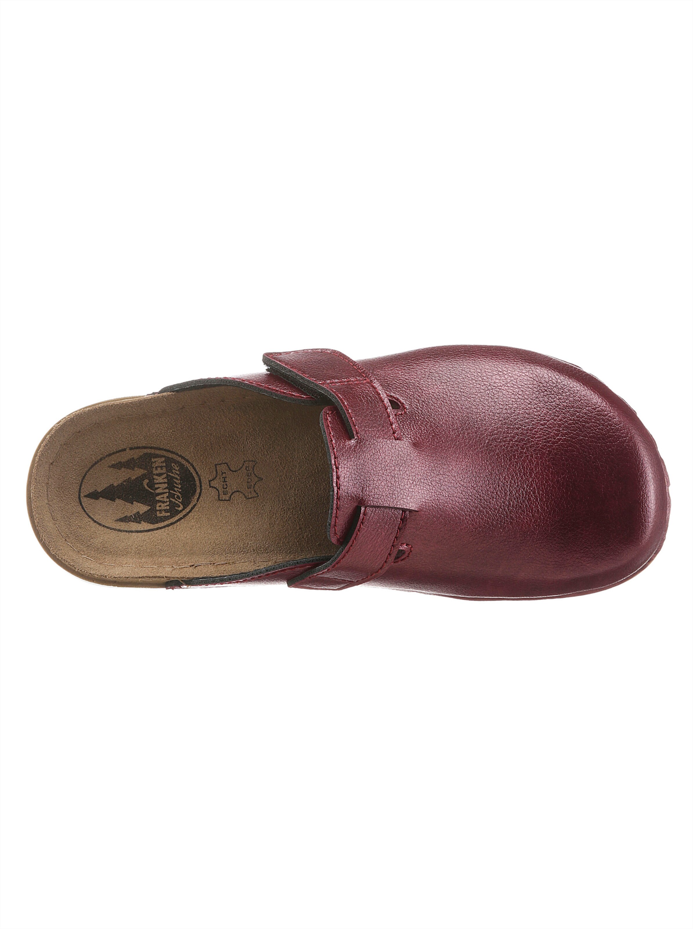 Franken Schuhe Clog in bordeaux