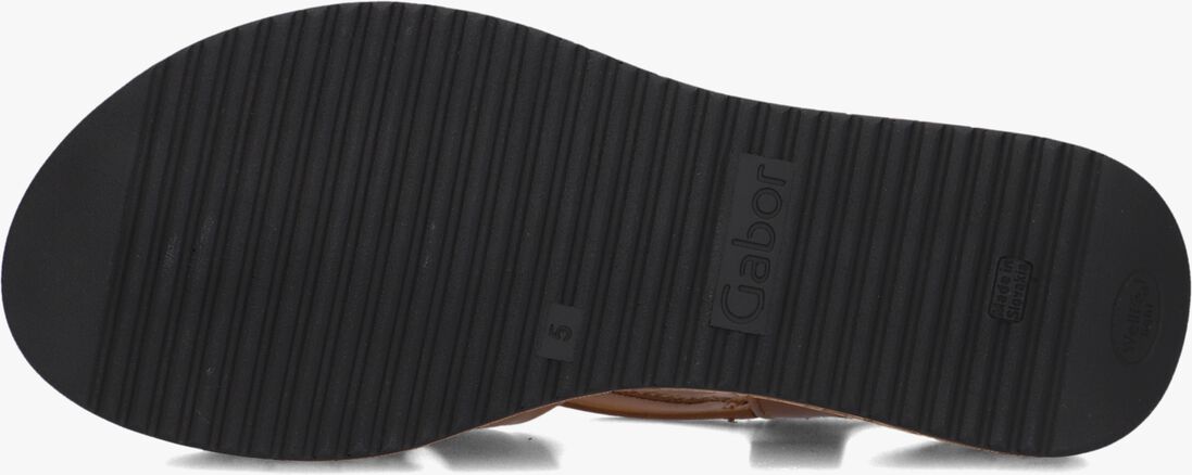 bruine gabor platte sandalen 823.1