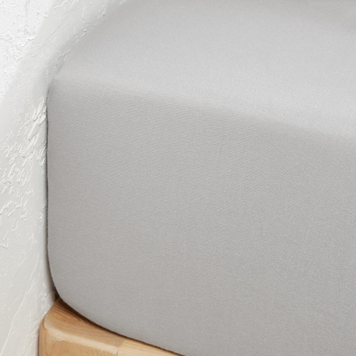 LA REDOUTE INTERIEURS<br>Lençol de baixo em malha 30% algodão reciclado, dobrado a 35 cm