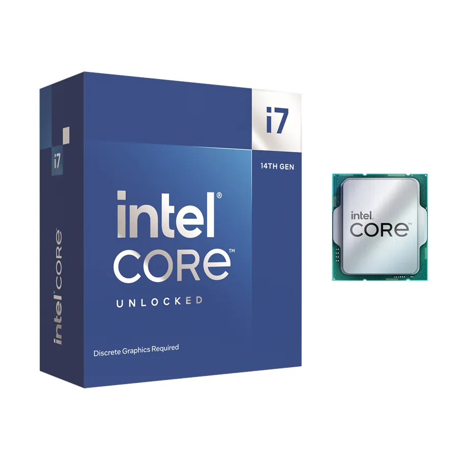 Intel® | Core™ i7-14700KF - 20-Core - 3,4 GHz (Op til 5,6 GHz Turbo) - LGA1700-Socket | Box (Uden køler)
