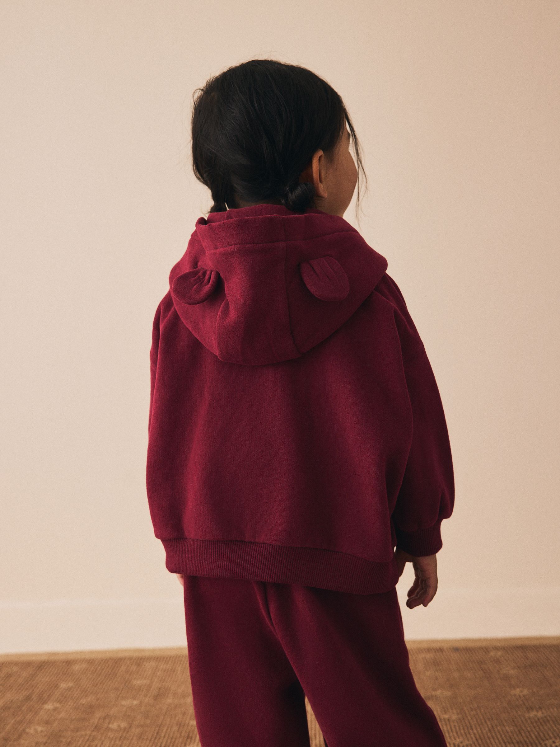 Bordeauxrood - Hoodie met ritssluiting (3 mnd-7 jr)
