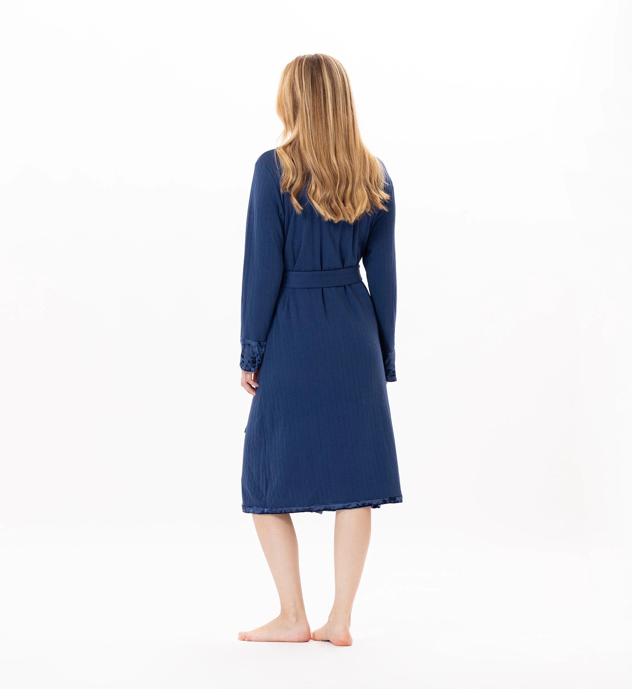 PILLOW 860 - Peignoir en jersey matelassé | Bleu