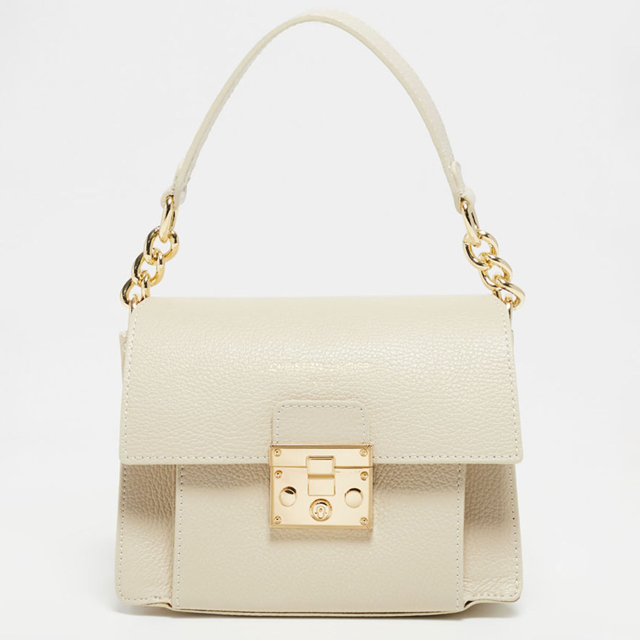 Christian Laurier Sac bandoulière en Cuir Adriana beige - 21.5x16x10 cm