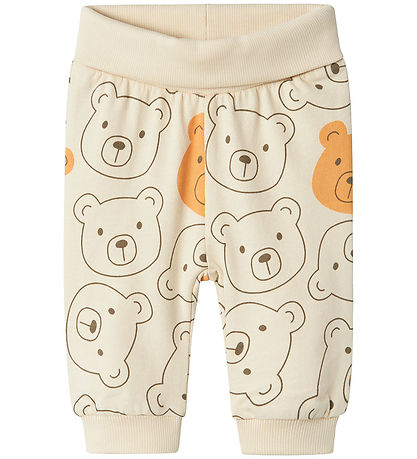 Name It Jogginghosen - NbnBare - Summer Sand m. Bären