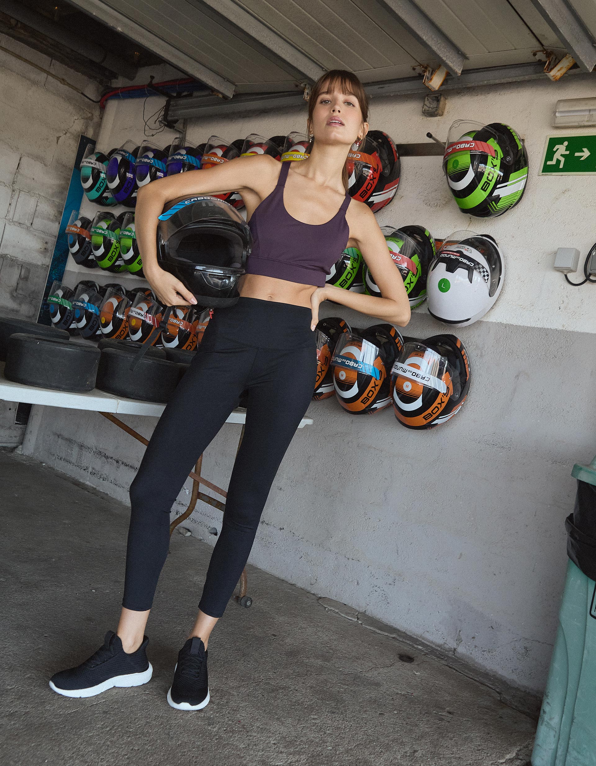 Leggings de Desporto, Mulher, Preto
