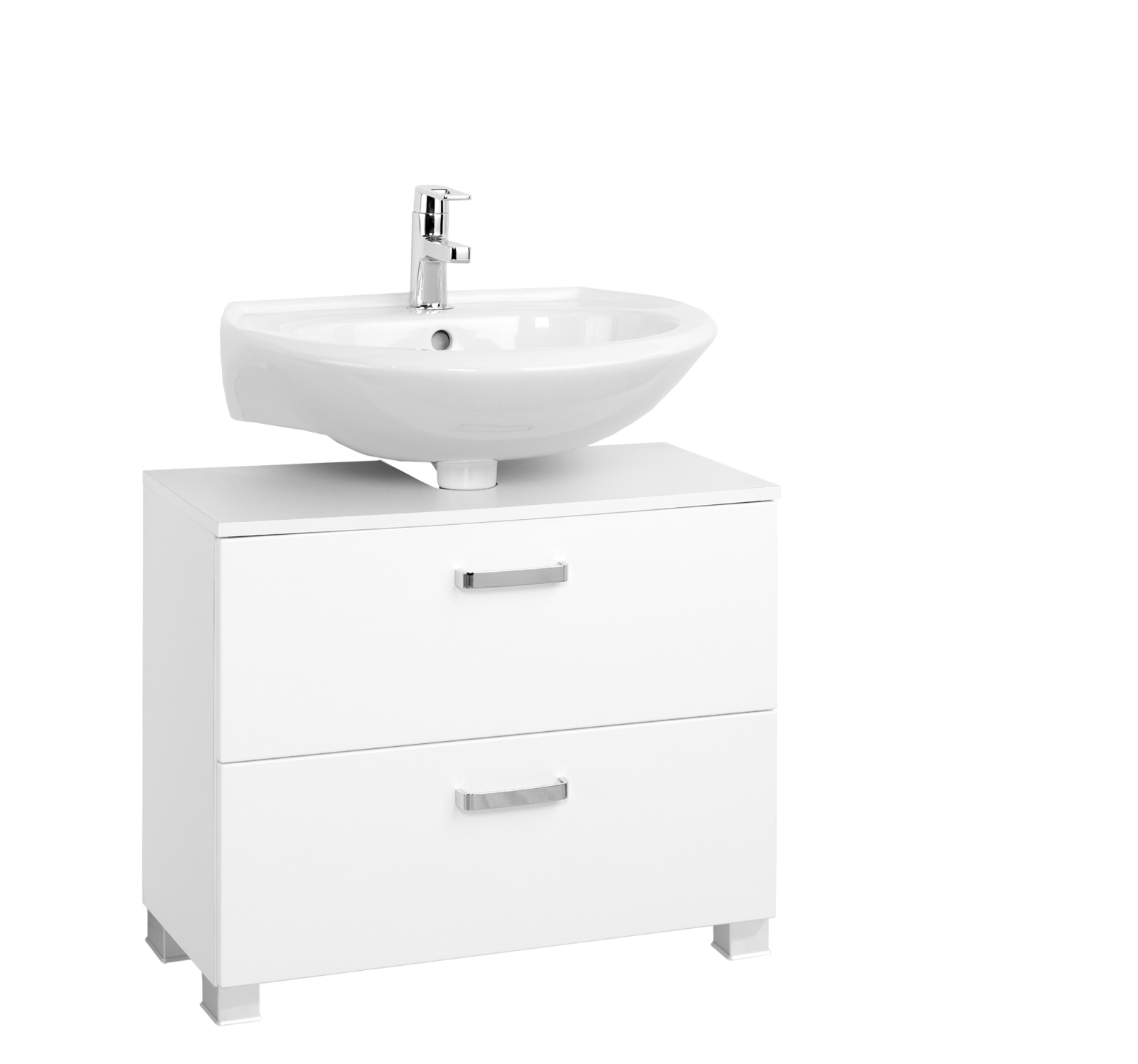 Waschbeckenunterschrank BOLOGNA - weiß Hochglanz - 70 cm