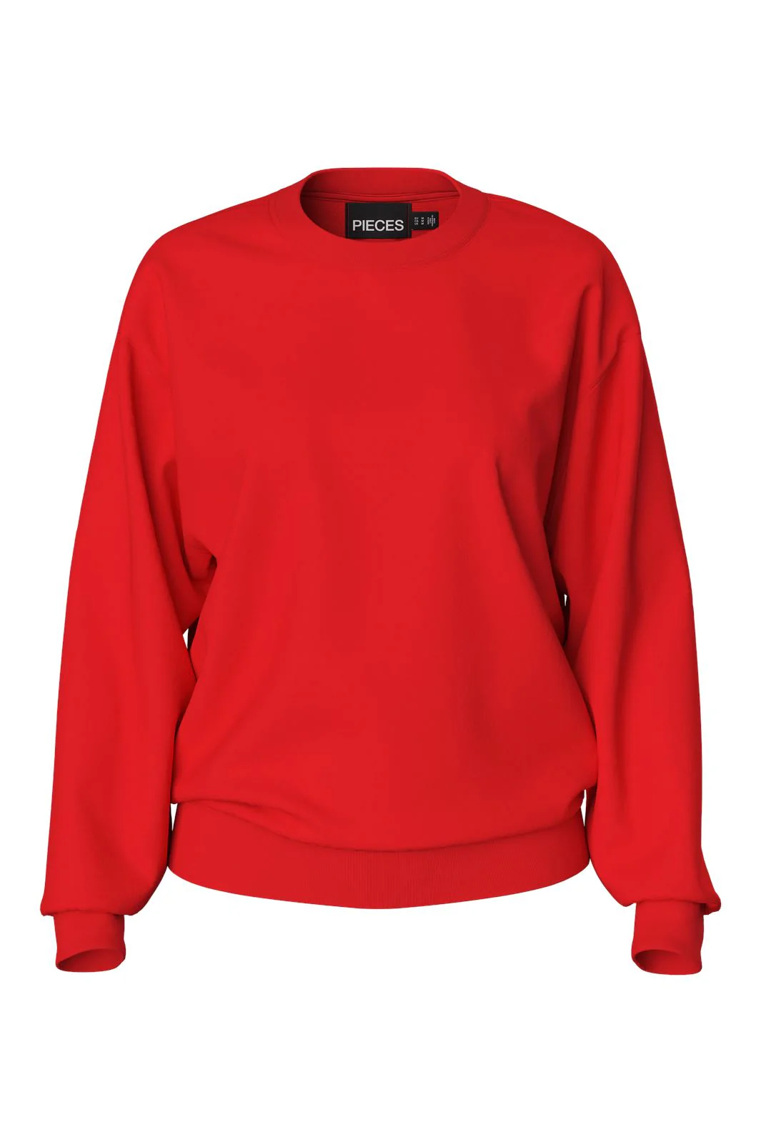 Pieces Pcchilli Ls Oversized Sweat 4703060 poppy red