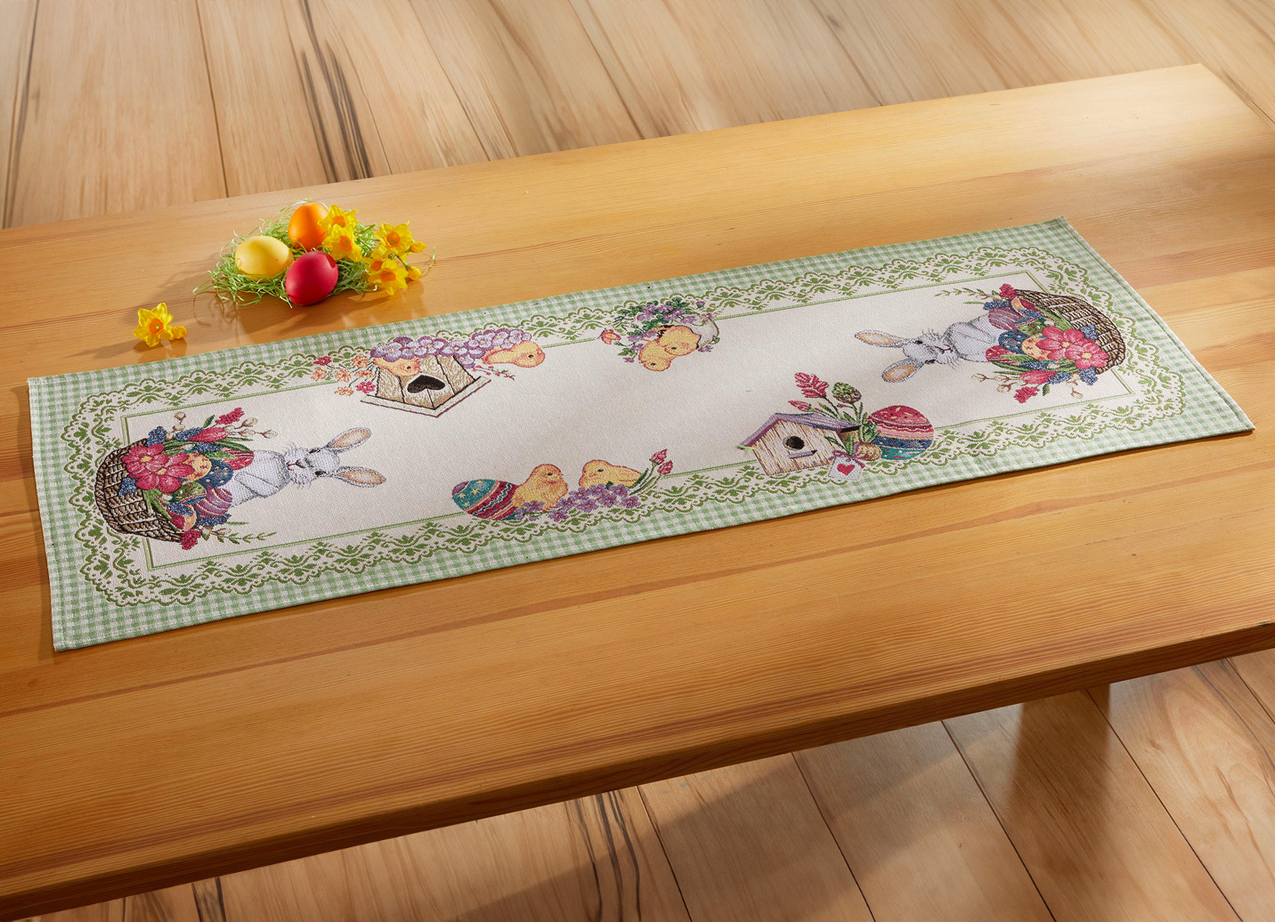 Gobelin Tischdecke und Kissenbezug