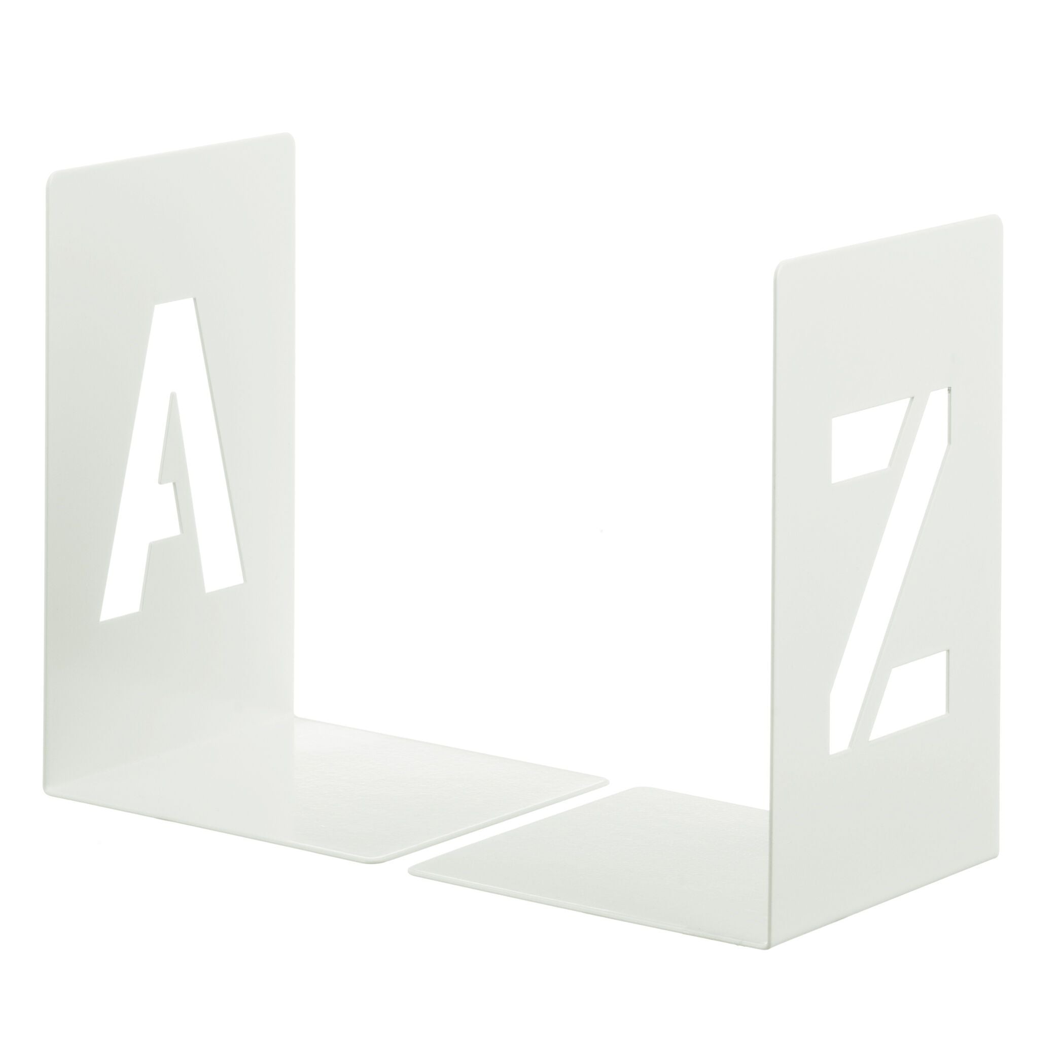 TREND A-Z Buchstützen - Weiss / B: 12.0 cm x T: 12.0 cm x H: 18.0 cm