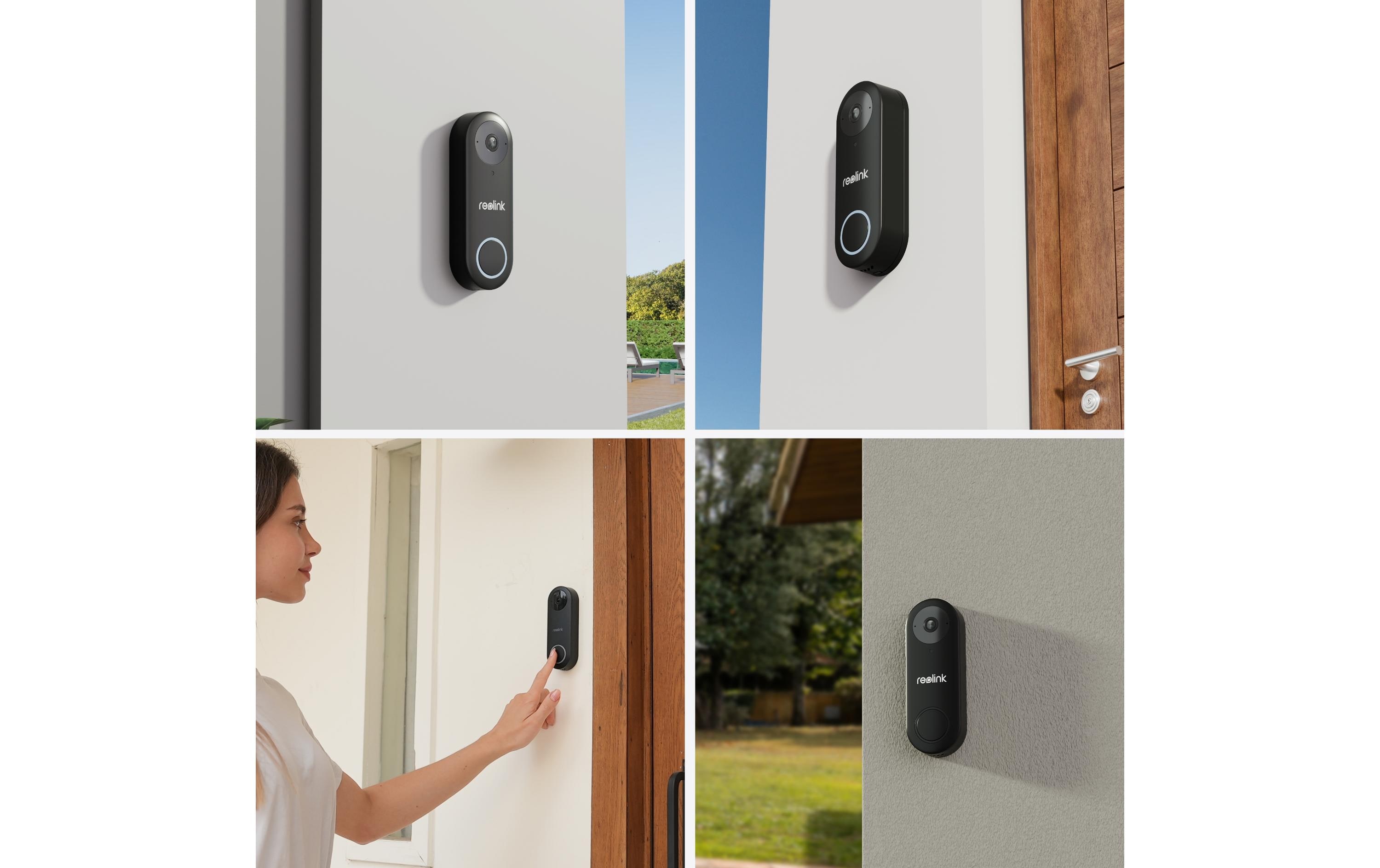 IP Türstation D340W 2K+<br>Smarte 2K+ WiFi kabelgebundene Video-Türklingel mit Chime
