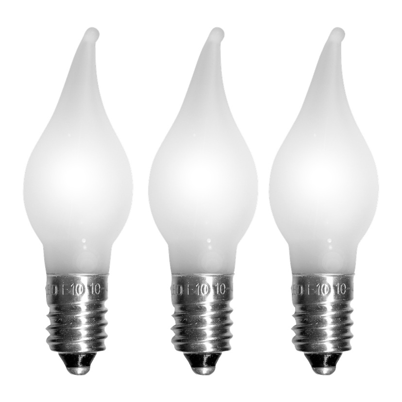 Reservepærer til adventslysestake LED 3-pk E10 0,2 W 10-55 V