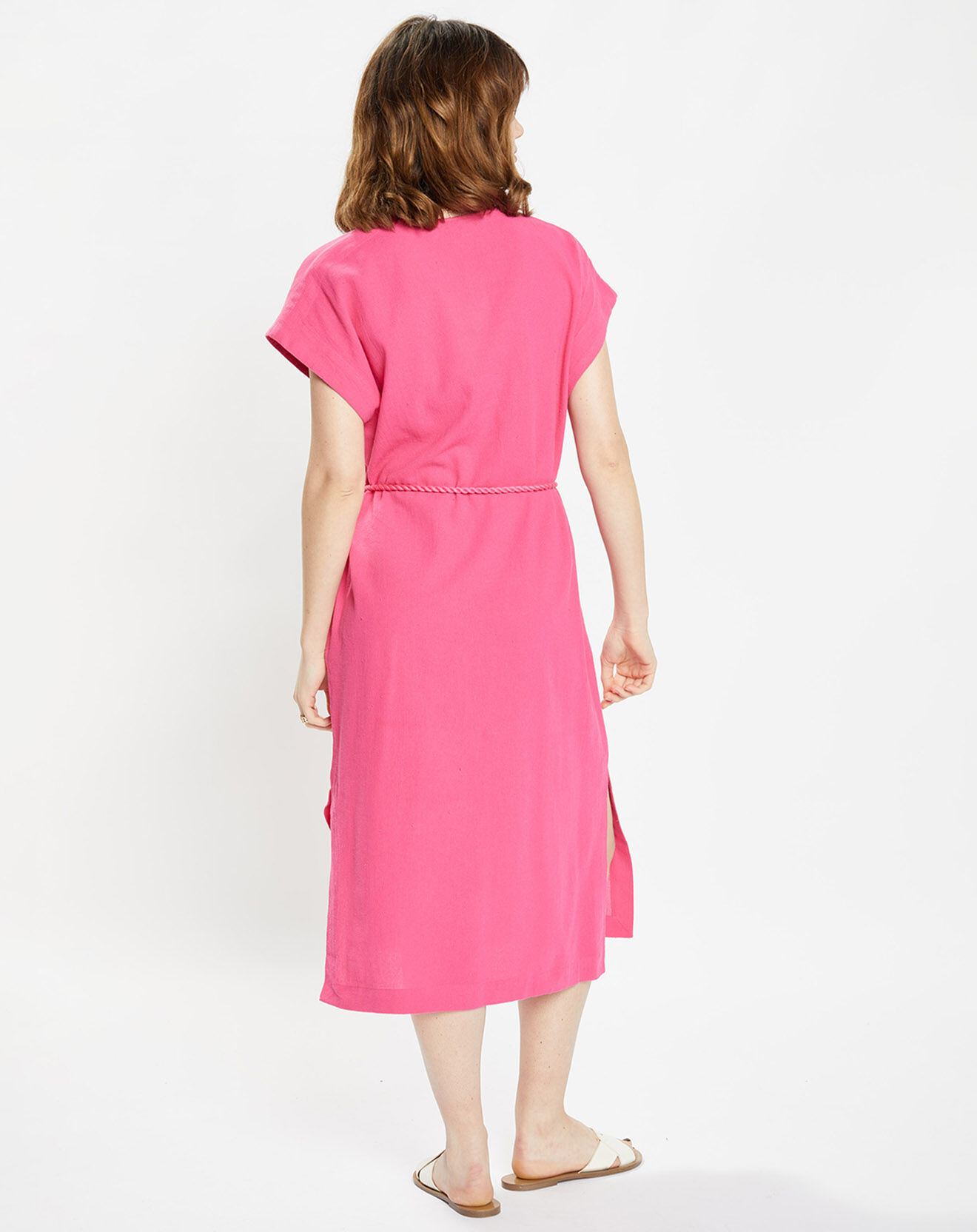 Galeries Lafayette Robe en Coton biologique Lima rose fuchsia