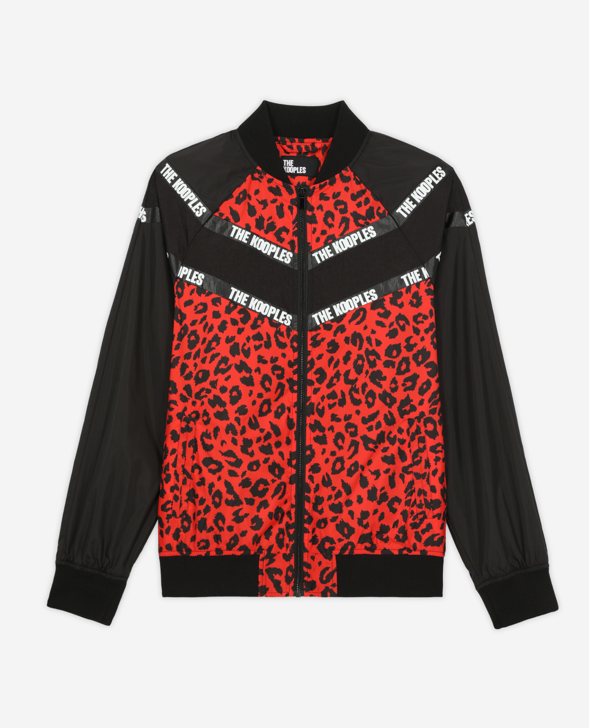 Blouson bicolore avec bandes logo