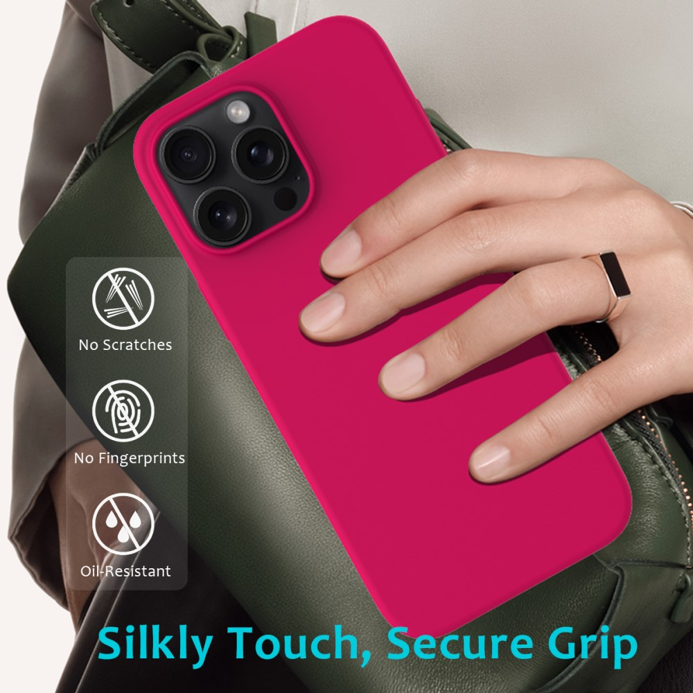 iPhone 16 Pro Max Silikon Case Hülle - Pink