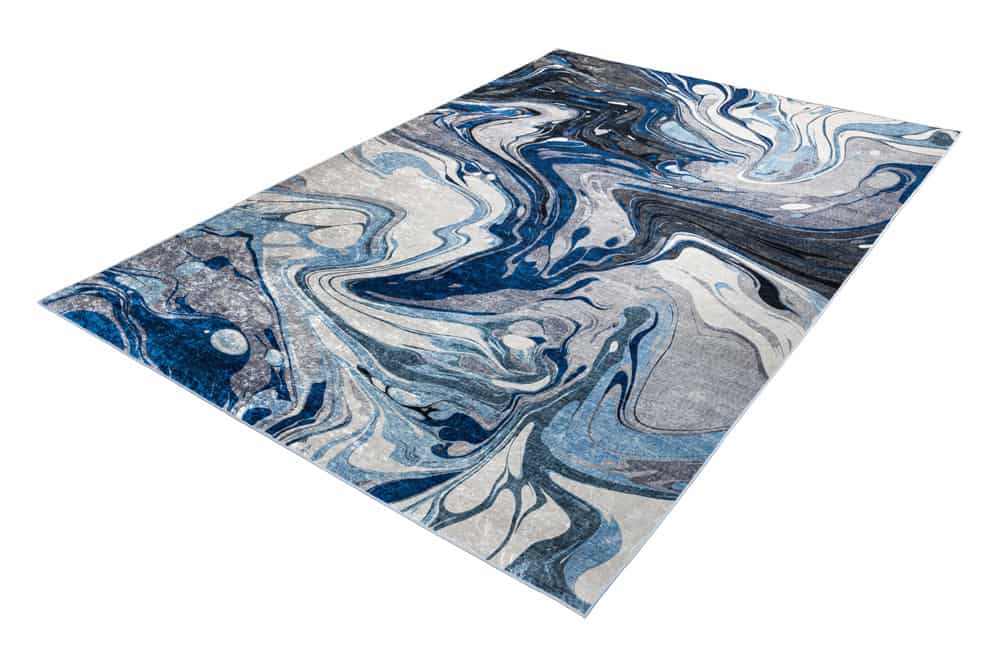 Moderner Teppich ART RUGS 230x160cm grau blau weiß Flachgewebe Indoor