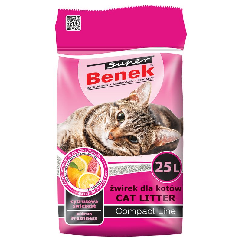 Litière Super Benek Compact, senteur agrumes ✓ pas cher