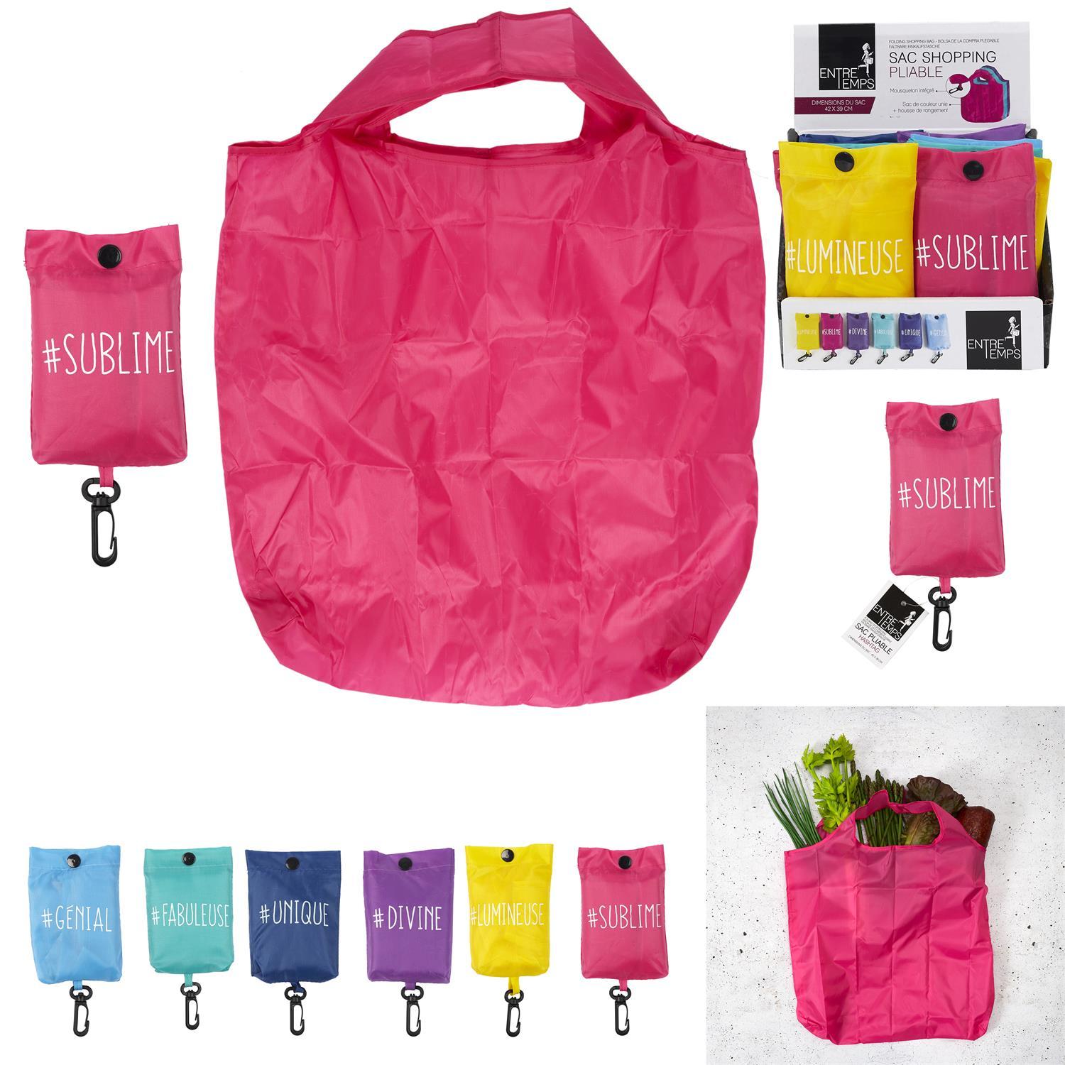 SAC SHOPPING PLIABLE HASHTAG 42X58CM