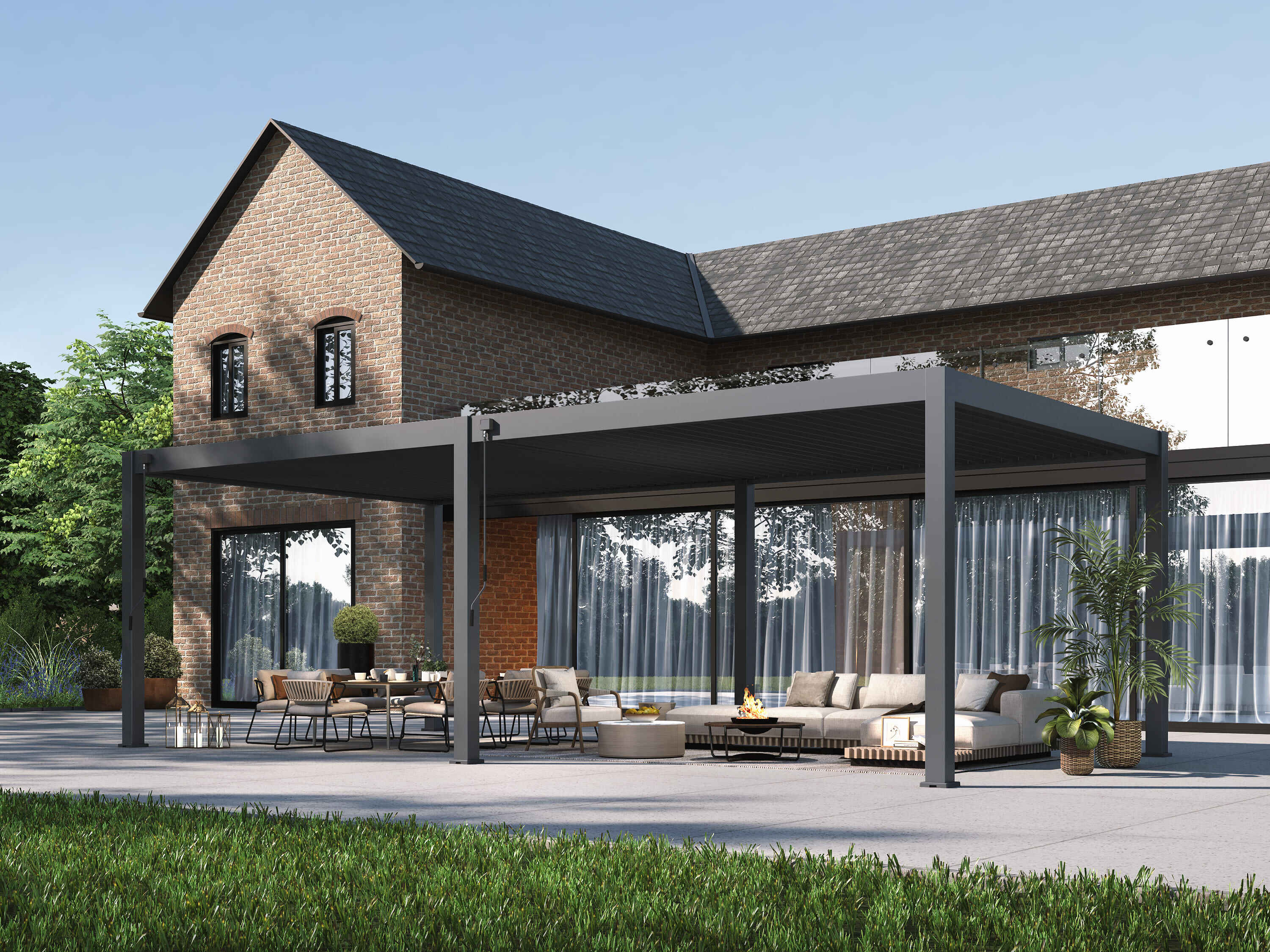 Orion Premium 400 x 800 cm overkapping - Antraciet